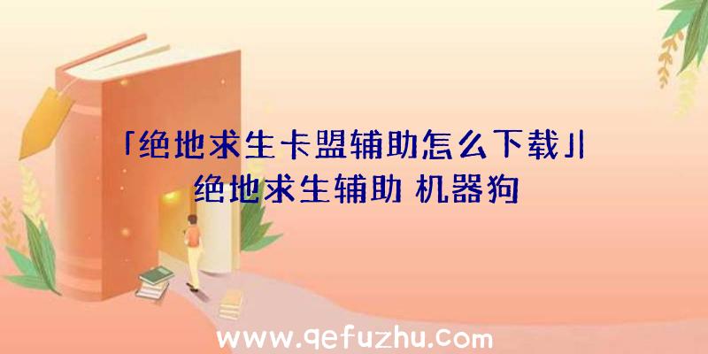 「绝地求生卡盟辅助怎么下载」|绝地求生辅助